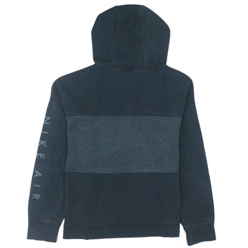 Nike Boys Black XL 13-15 Years 1/2 Zip Hoodie With Logo Print