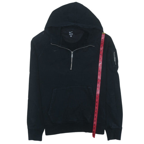 Nike Men's Black XL 1/2 Zip Hooded Sweatshirt Cotton Fleece
