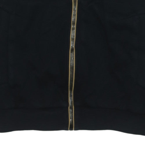 Hugo Boss Men's Black Full Zip Hoodie L Regular Fit Cotton Blend
