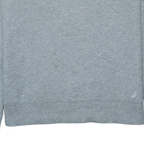 Nautica Men's Grey Crew Neck Sweatshirt S Classic Fit Cotton