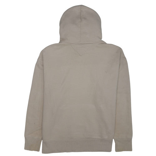 Tommy Jeans Men's Beige Pullover Hoodie M Logo Fleece Sweatshirt