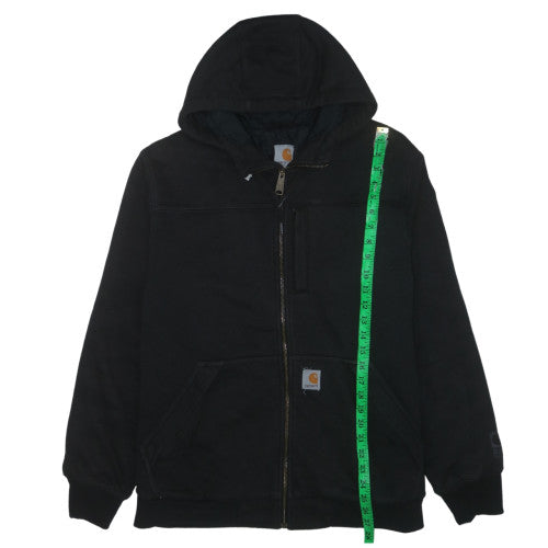 Carhartt Men Black Full Zip Hooded Hoodie M Heavyweight Lined