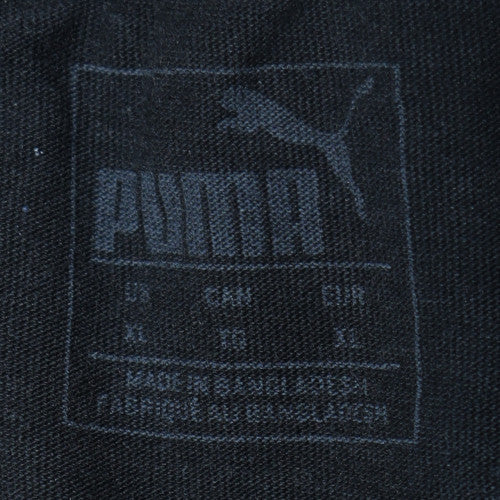 Puma Men's Black Crew Neck Short Sleeve Graphic Print T-Shirt XL