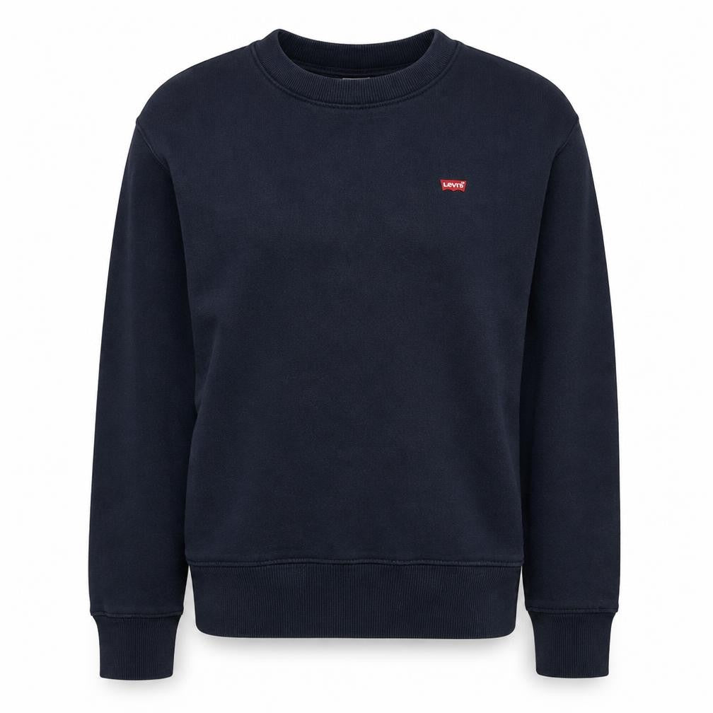 Levi's Men's Blue Small Logo Crew Neck Pullover Sweatshirt S