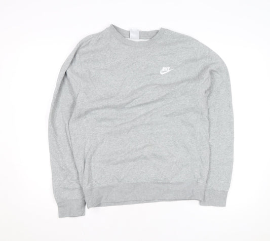 Nike Men's Grey Small Pullover Crew Neck Sweatshirt