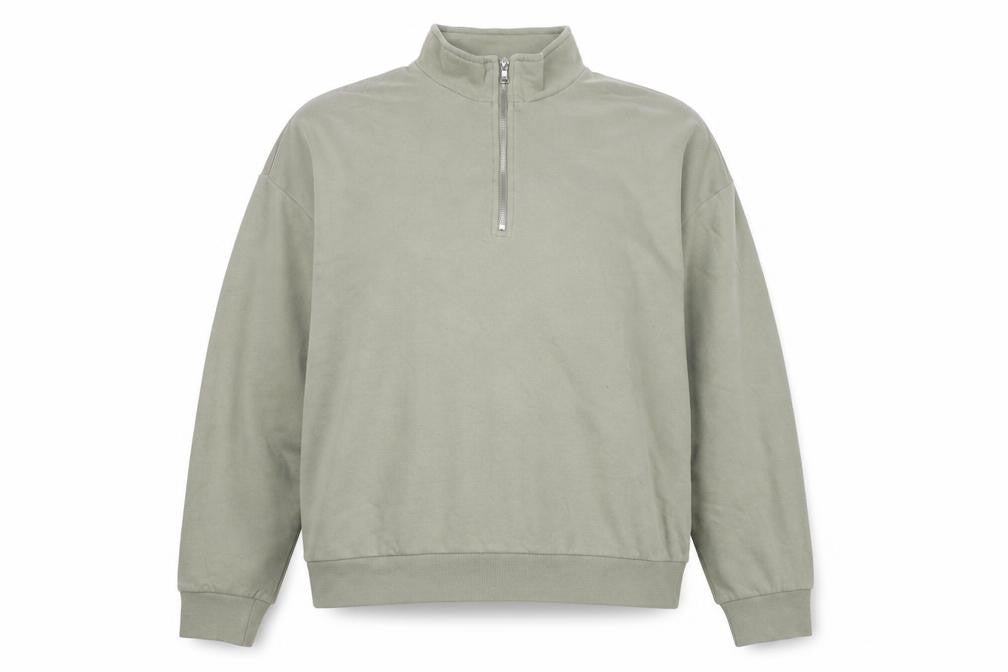 New Look Womens Green L 1/4 Zip Fleece Basic Activewear Jacket