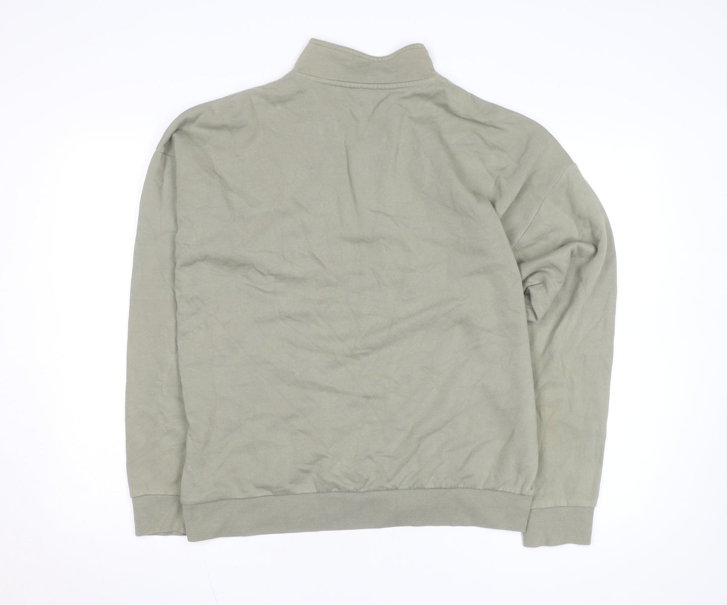 New Look Womens Green L 1/4 Zip Fleece Basic Activewear Jacket