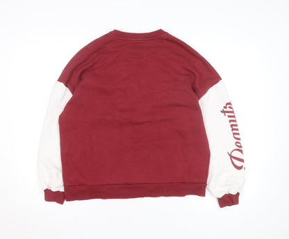 Pull&Bear Womens Red Peanuts Snoopy Sweatshirt Size Small