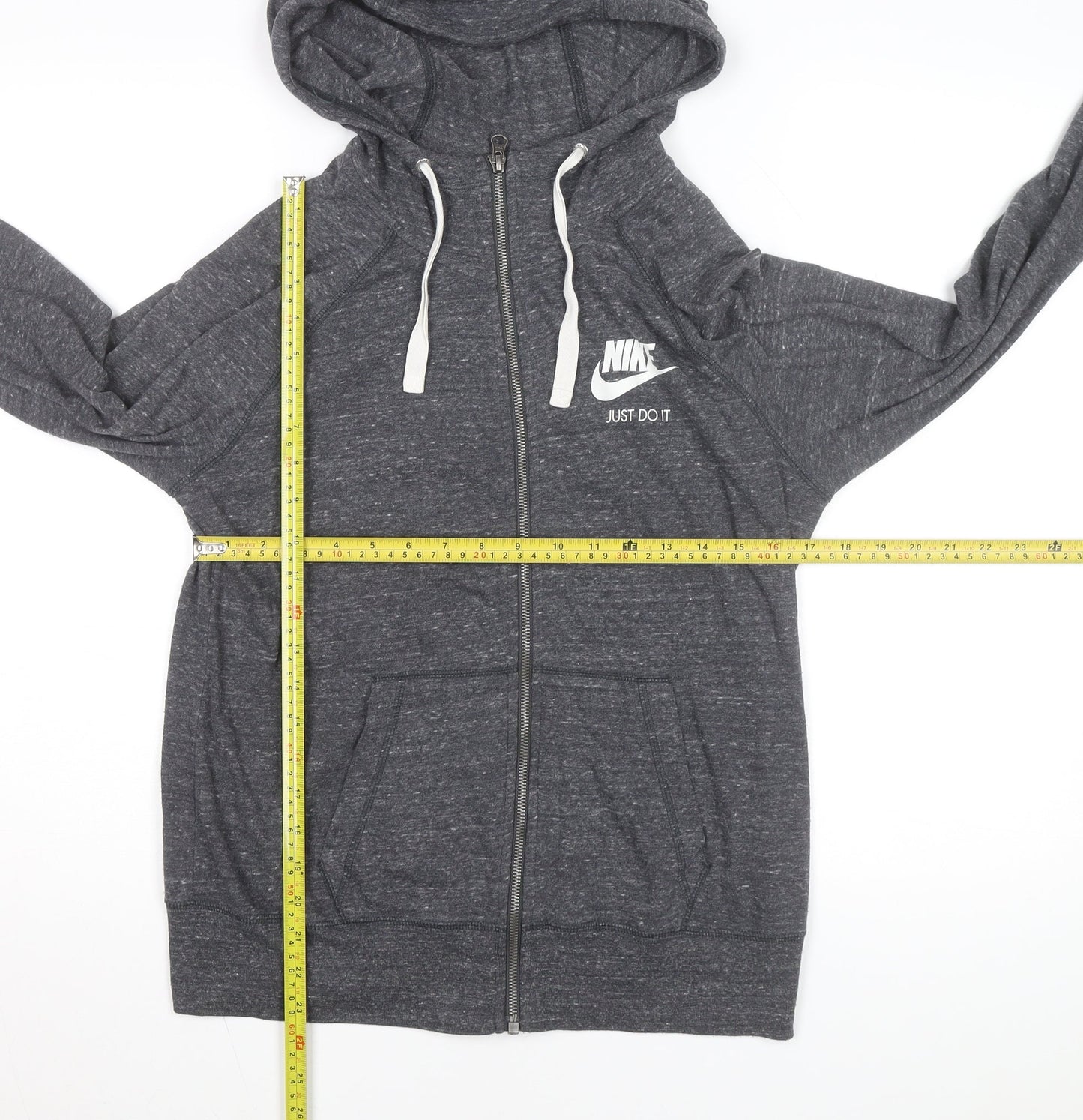 Nike Men's Grey Full Zip Hoodie Size M Regular Fit Sportswear