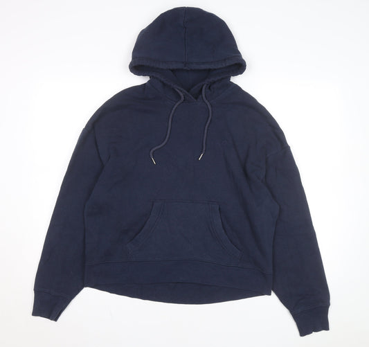 Hollister Men's Blue Pullover Hoodie M Cotton Blend Casual