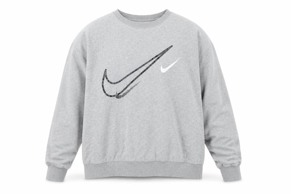 Nike Men's Grey XL Pullover Crew Neck Sweatshirt with Logo