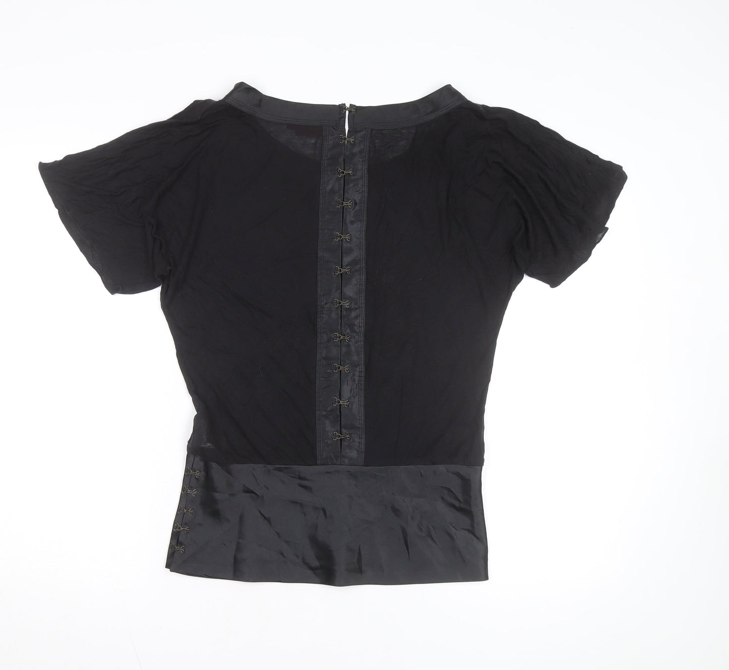 Firetrap Women's Black Short Sleeve Boat Neck Blouse Size S