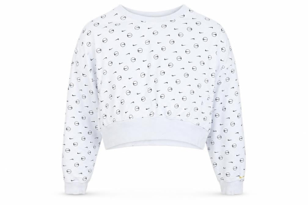 Nike Women's Light Grey Crew Neck Pullover Sweatshirt M