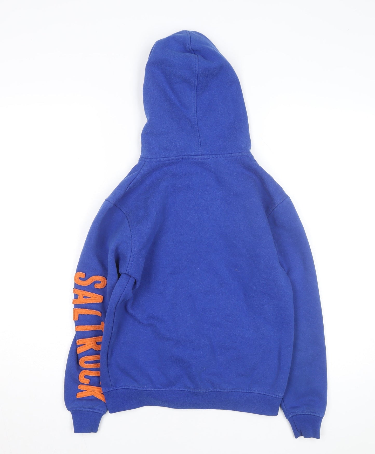 Saltrock Boys Blue Full Zip Hoodie 7-8 Years Cotton Blend Casual