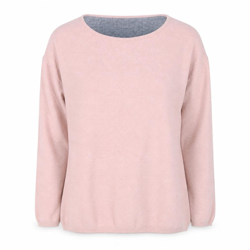 ESPRIT Women Pink Cotton Blend Knit Pullover Jumper Medium