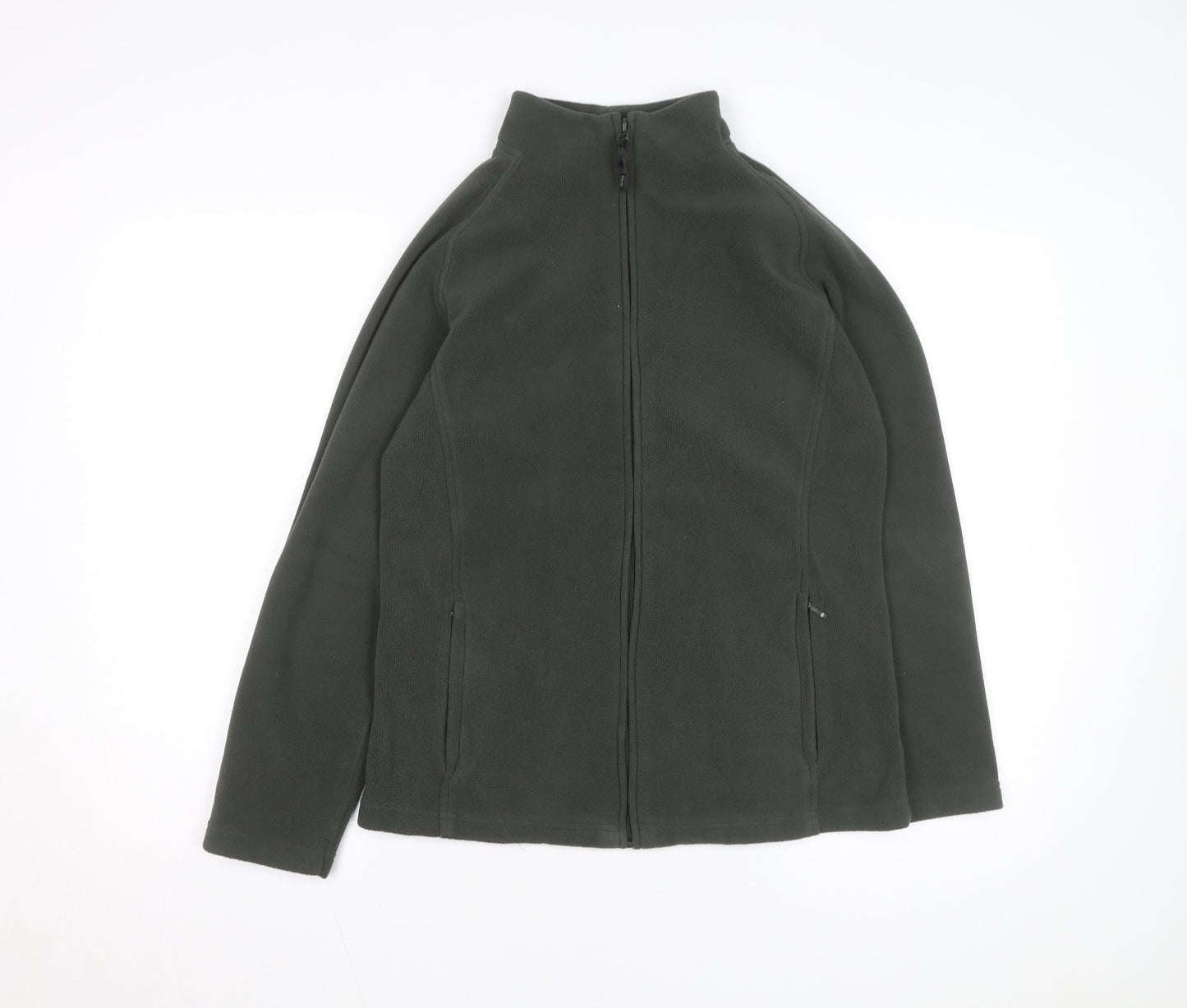 nx Women's Green Fleece Full Zip Jacket UK 14 Regular Fit