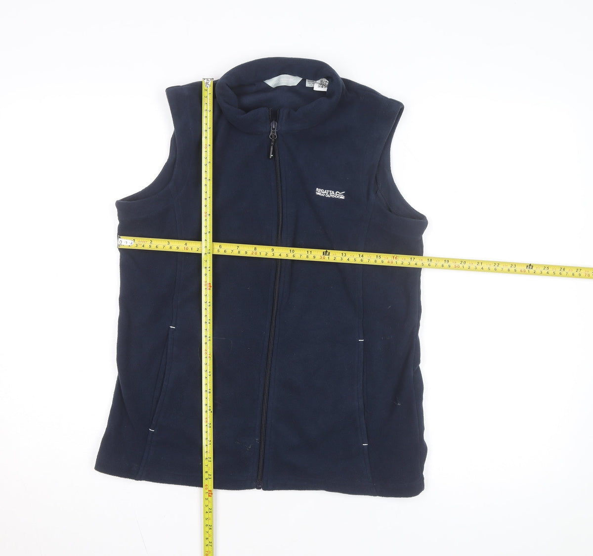 Regatta Women's Blue Fleece Sleeveless Basic Jacket Size 8