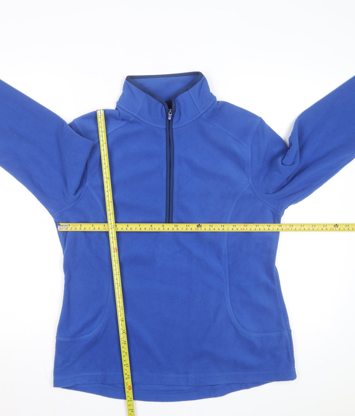 Lands' End Women's Blue Fleece 1/2 Zip Basic Jacket Size M Regular