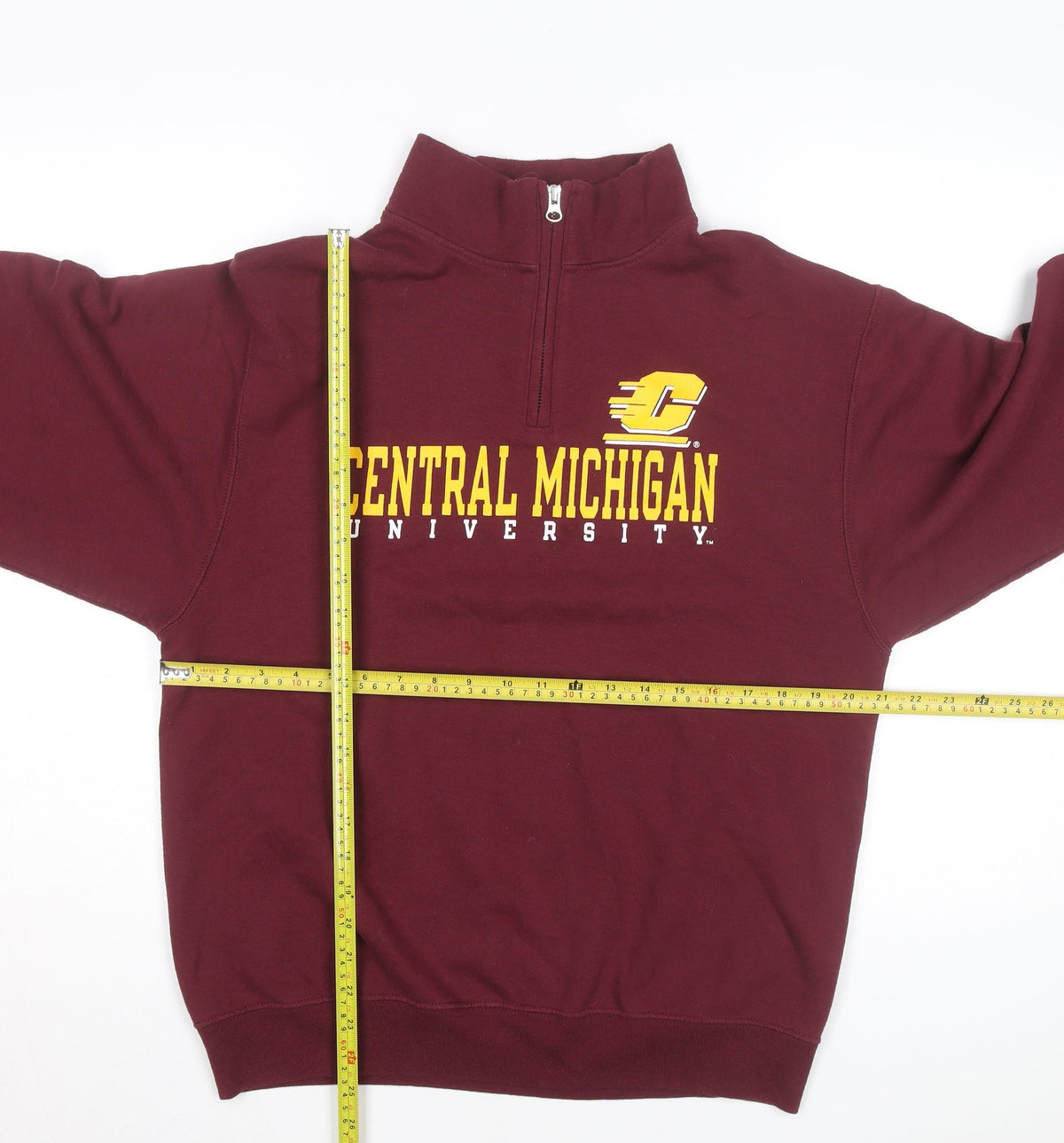 Jerzees Women’s Red Central Michigan 1/4 Zip Basic Fleece Jacket M