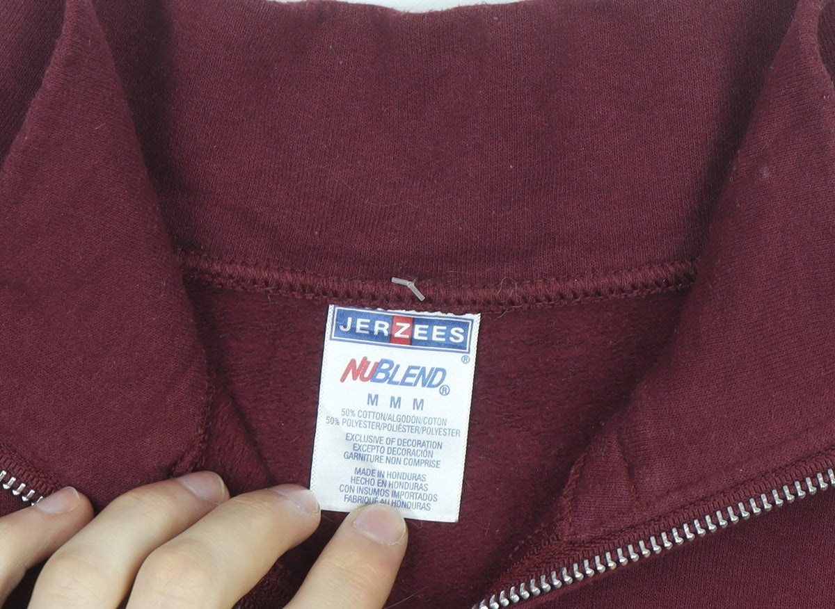 Jerzees Women’s Red Central Michigan 1/4 Zip Basic Fleece Jacket M