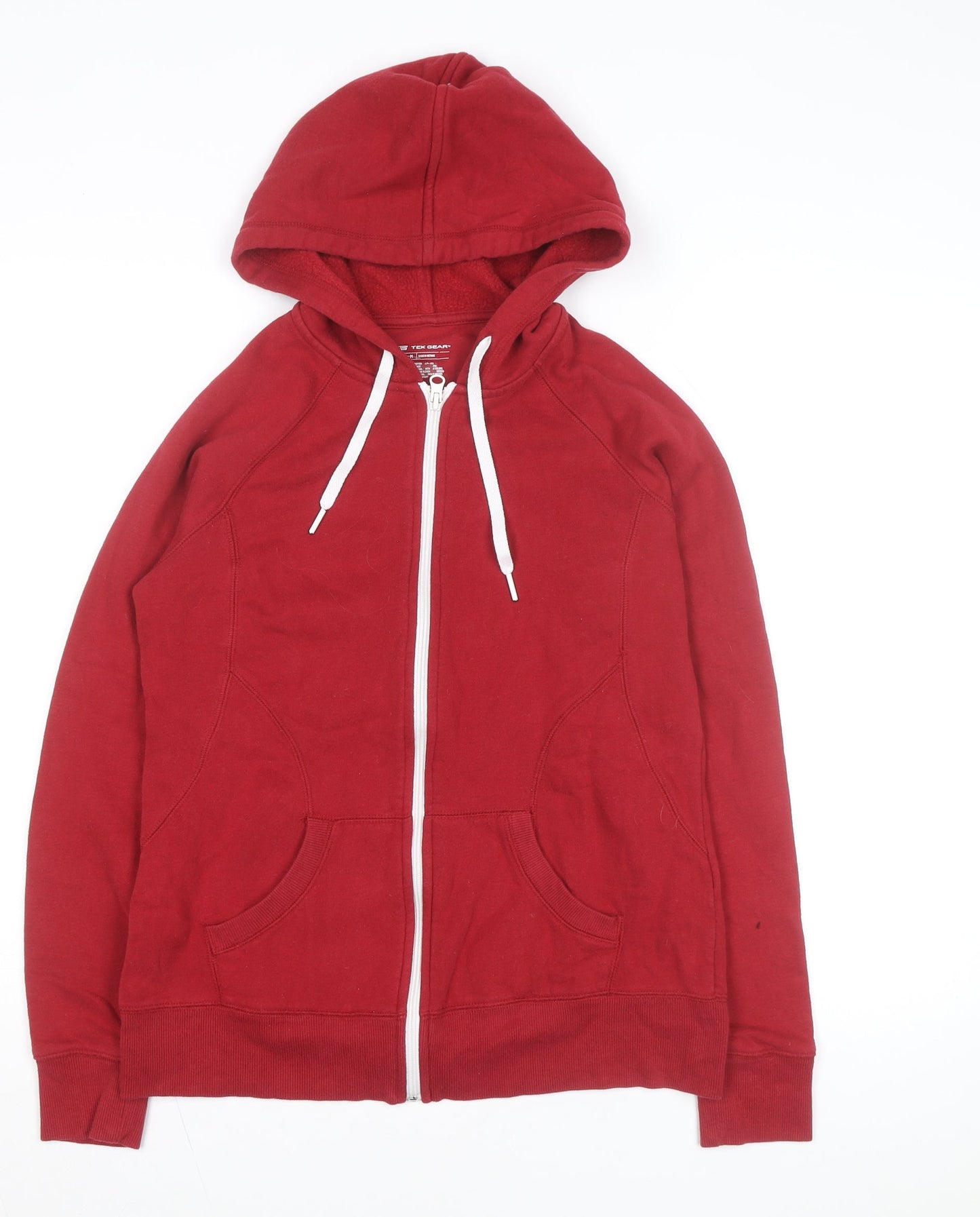 Tek Gear Men's Red Full Zip Fleece Hoodie Size M