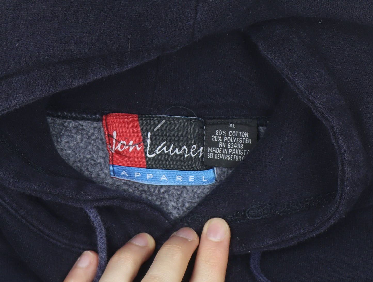 Jon Lauren Apparel Men's Navy Surf Beach Graphic Pullover Hoodie XL