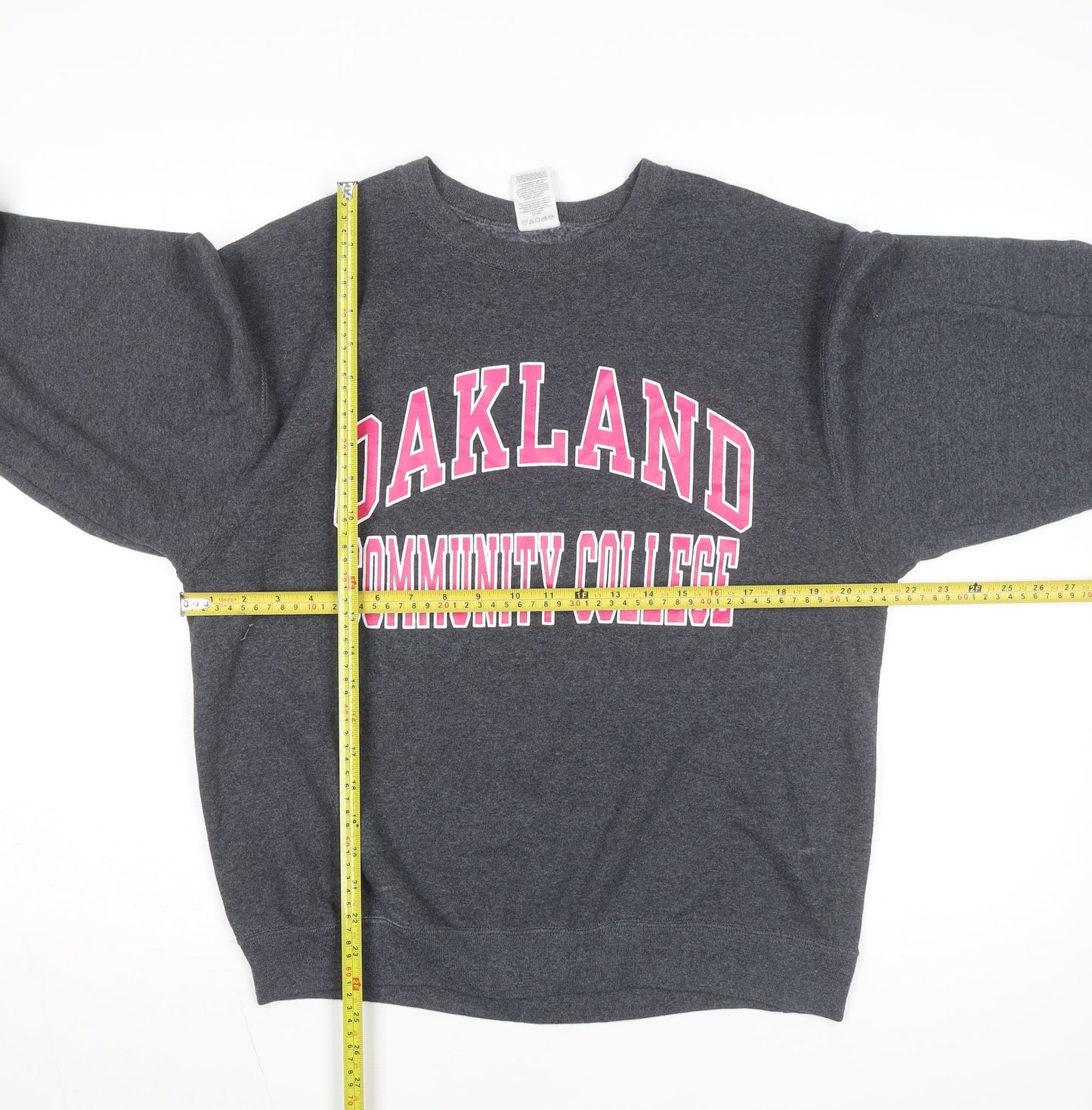 Jerzees Women’s Grey Oakland College Pullover Sweatshirt M