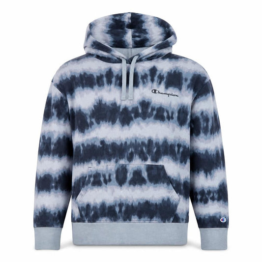 Champion Men's Blue Tie-Dye Pullover Hoodie Size S Regular Fit
