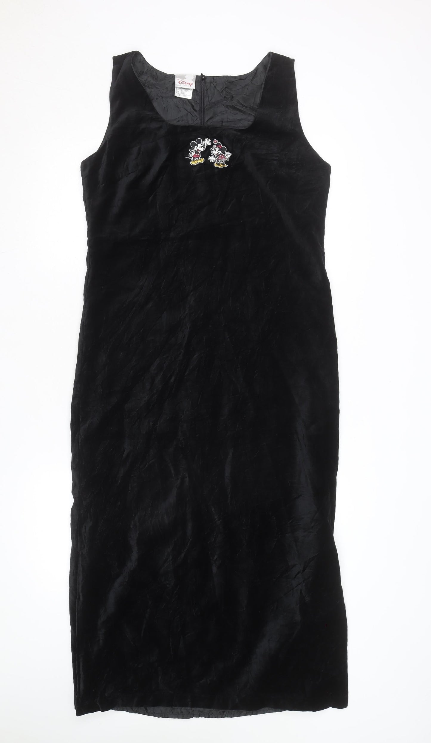 Disney Store Women’s Black Velvet Sheath Dress M Mickey Minnie