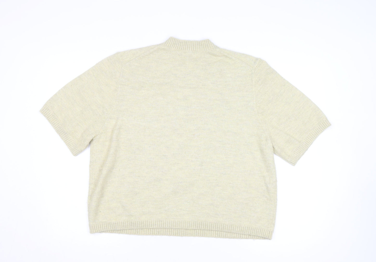 Marks and Spencer Women’s Beige Short Sleeve Wool Blend Jumper L