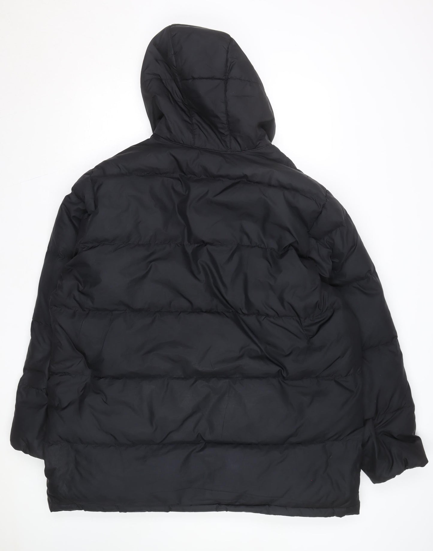 Levi's Men's Black XL Puffer Jacket Hooded Mid-Length Winter Coat