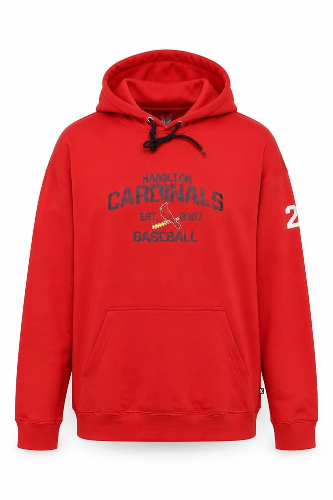 Kobe Men’s Red Pullover Hoodie L Hamilton Cardinals Baseball Graphic