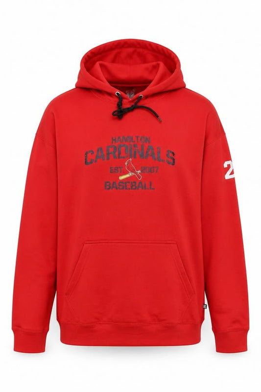 Kobe Men’s Red Pullover Hoodie L Hamilton Cardinals Baseball Graphic