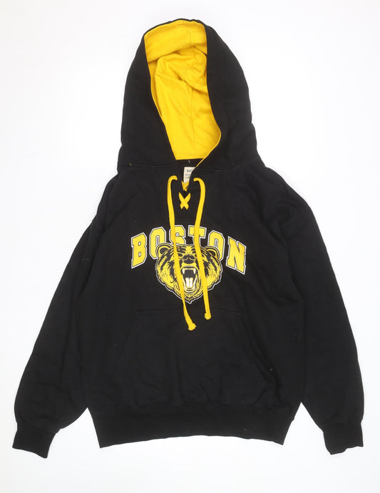 Bay State Apparel Men's Black XL Pullover Boston Bear Graphic Hoodie