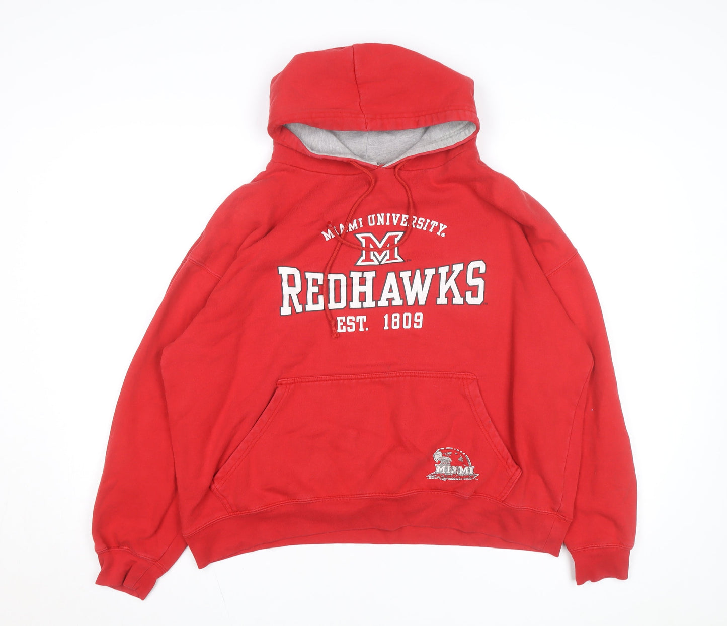 Pro Edge Men's Red XL Pullover Hoodie Miami University Redhawks