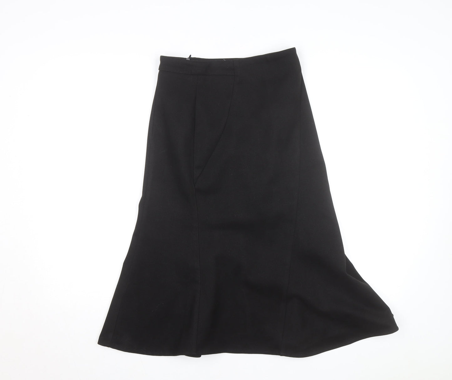 Showheehee Women’s Black Midi A-Line Work Skirt Size M