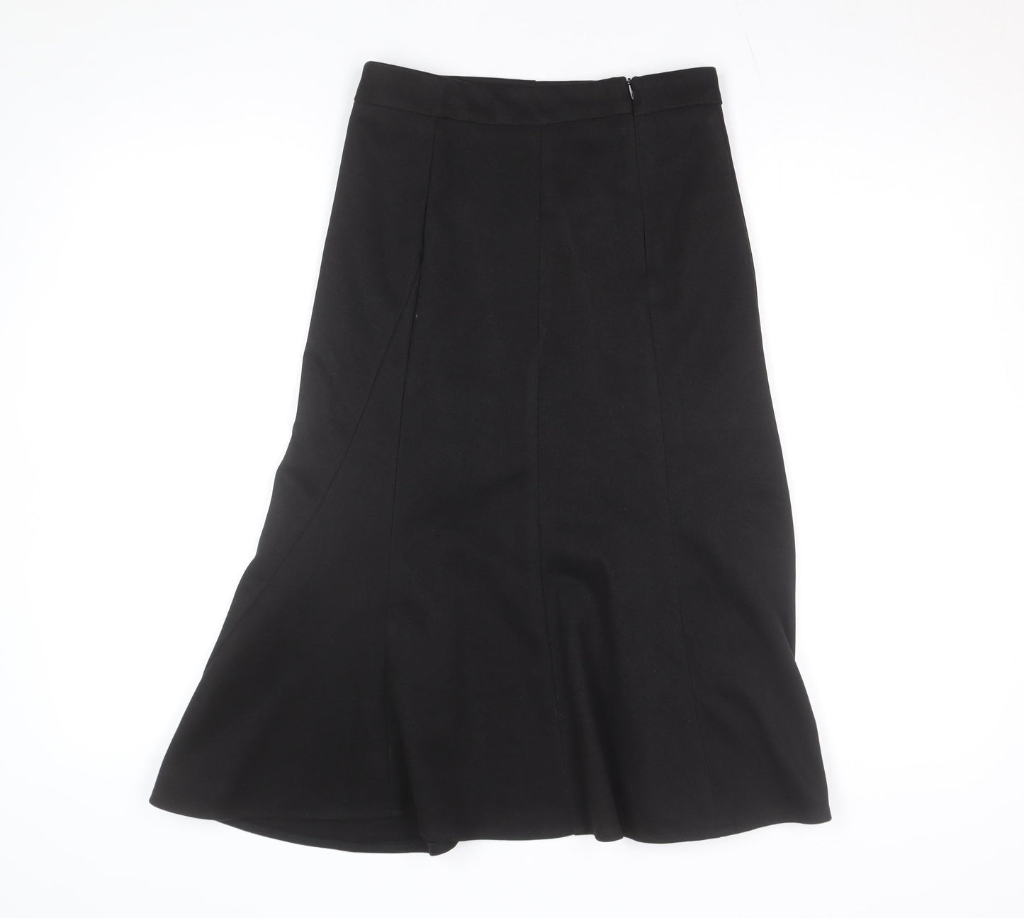 Showheehee Women’s Black Midi A-Line Work Skirt Size M