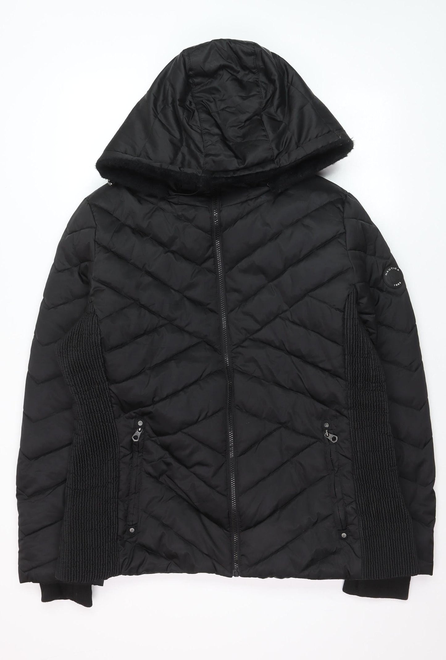 Nautica Women's Black Water Resistant Puffer Jacket Size 18