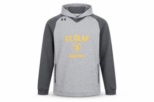 Under Armour Men's Grey ColdGear Pullover Hoodie XL Basketball Graphic