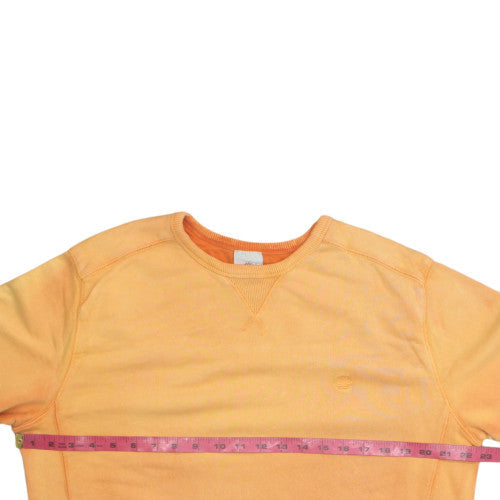 Timberland Womens Orange Cotton Crew Neck Pullover Sweatshirt L