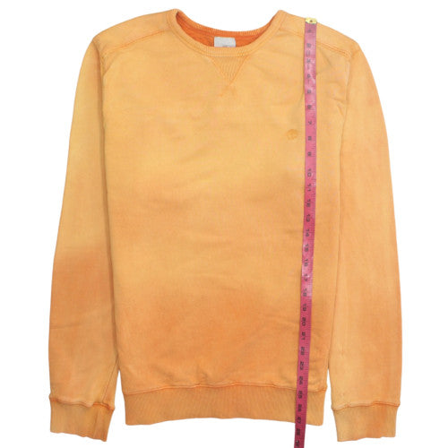 Timberland Womens Orange Cotton Crew Neck Pullover Sweatshirt L
