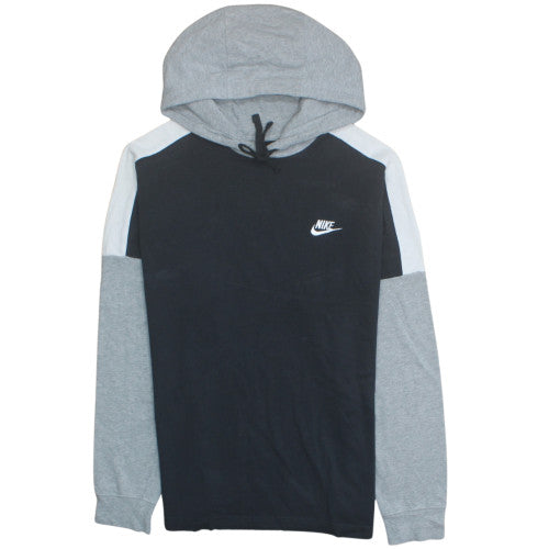 Nike Mens Black Grey Pullover Hoodie Medium Regular Fit
