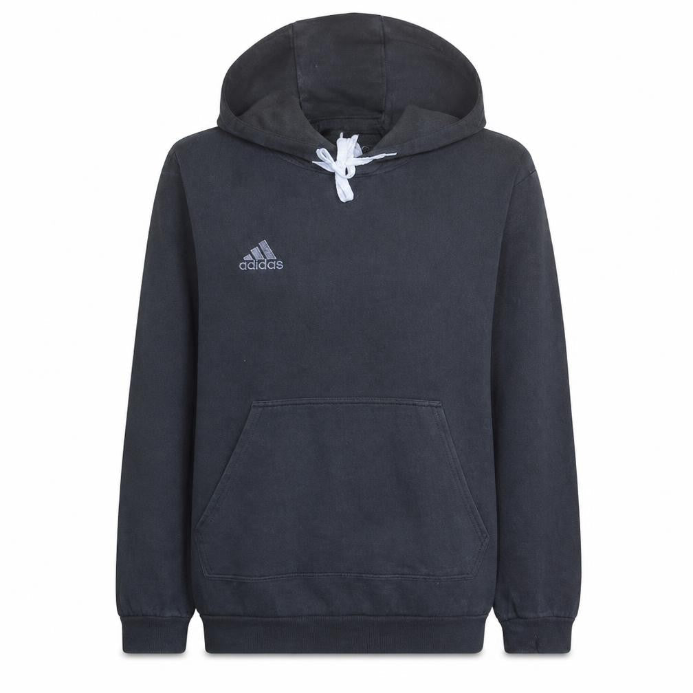 Adidas Mens Black Pullover Hoodie L Regular Fit Fleece Sportswear