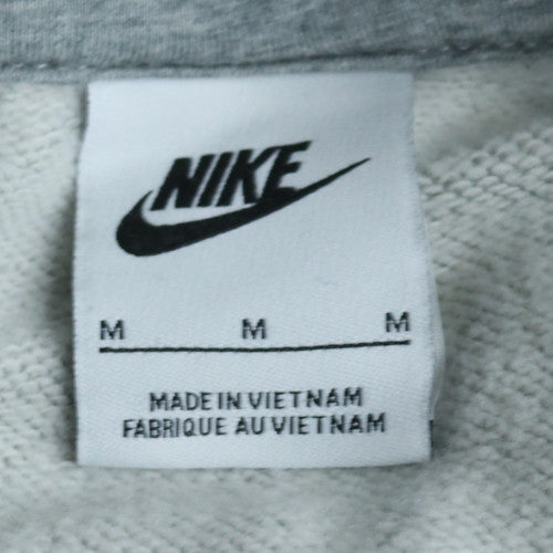 Nike Men's Grey Pullover Hoodie M Regular Fit Fleece Sweatshirt