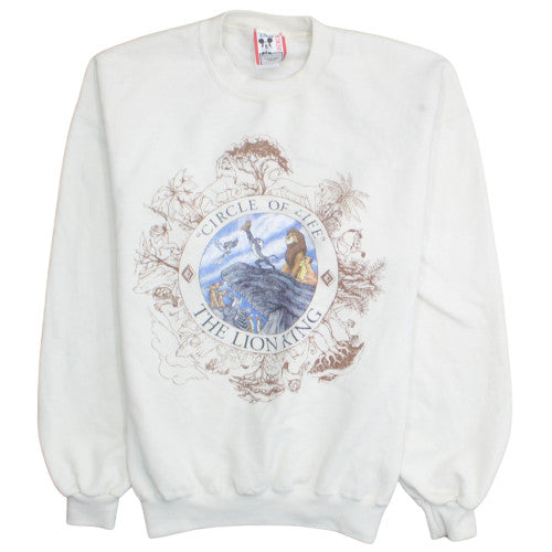 Disney The Lion King White Unisex L Pullover Sweatshirt Vintage