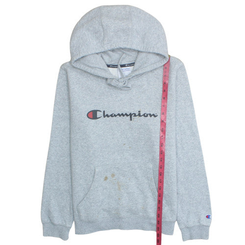 Champion Men's Grey Pullover Hoodie M Regular Fit Sports Style