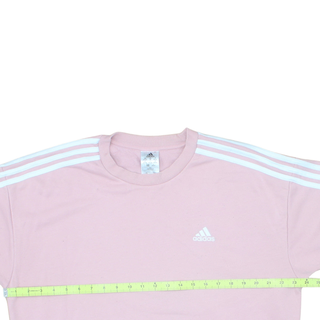 Adidas Men Pink Crew Neck Pullover Sweatshirt M Logo Sportswear