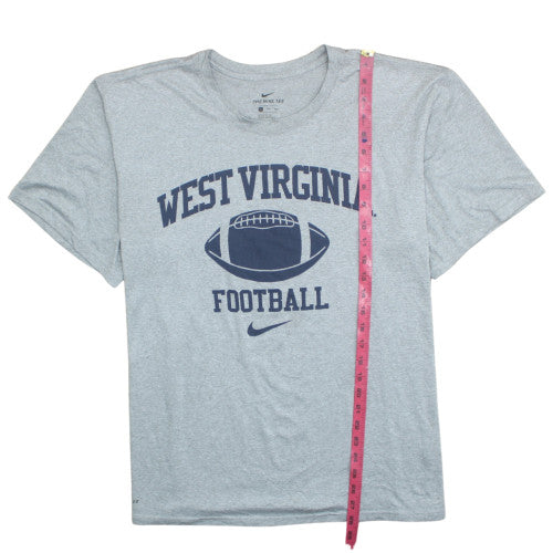 Nike Men’s Grey West Virginia Football Dri-Fit Athletic T-Shirt 2XL