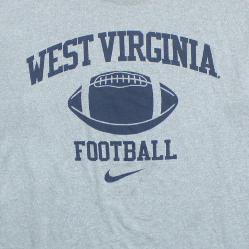 Nike Men’s Grey West Virginia Football Dri-Fit Athletic T-Shirt 2XL