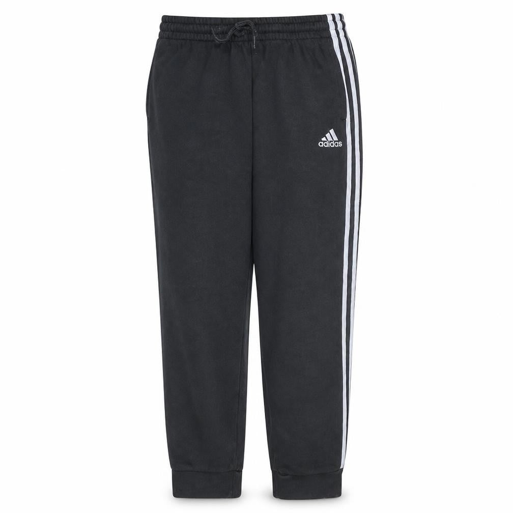 Adidas Men's Black Jogger Sweatpants M Fleece Elastic Waist Side Stripe